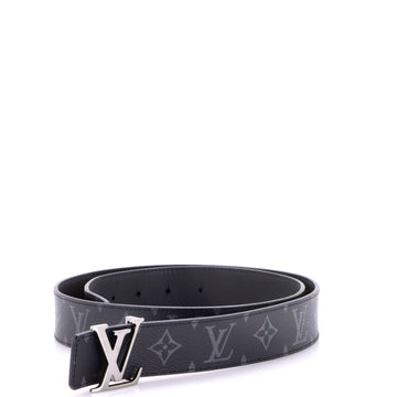Louis Vuitton LV Initiales Reversible Belt Monogram Eclipse Canvas and Leather Thin