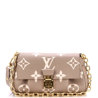 Louis Vuitton Favorite NM Handbag Bicolor Monogram Empreinte Giant