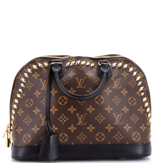 Louis Vuitton Metal Stones Alma Handbag Studded Monogram Canvas PM