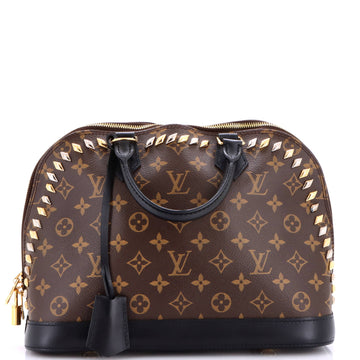 Louis Vuitton Metal Stones Alma Handbag Studded Monogram Canvas PM