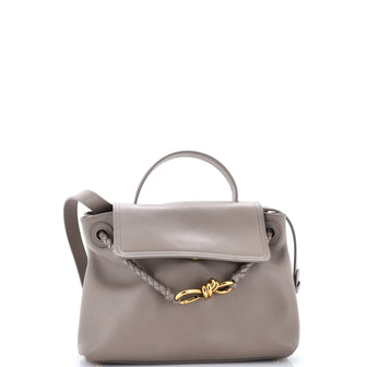 Bottega Veneta Ciao Ciao Top Handle Bag Leather with Intrecciato Detail Small