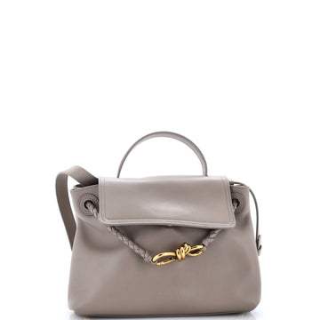 Bottega Veneta Ciao Ciao Top Handle Bag Leather with Intrecciato Detail Small