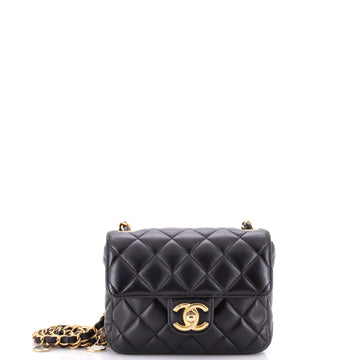 Chanel Casino Royale Charms Square Flap Bag Quilted Lambskin with Enamel Mini