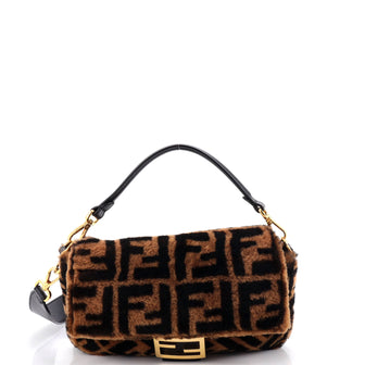 Fendi Baguette NM Bag Zucca Shearling Medium