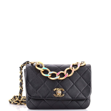 Chanel Color Match Multicolor Flap Bag Quilted Lambskin Small