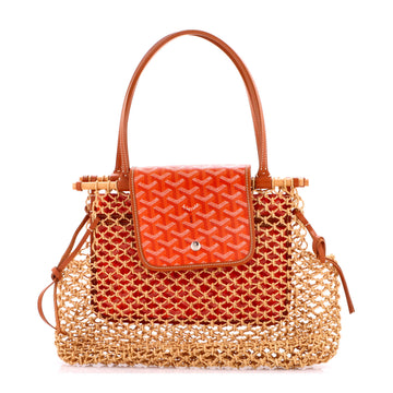 Goyard Aligre Bag Raffia Net with Coated Canvas