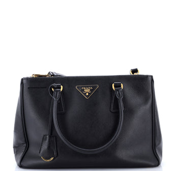 Prada Double Zip Lux Tote Saffiano Leather Medium