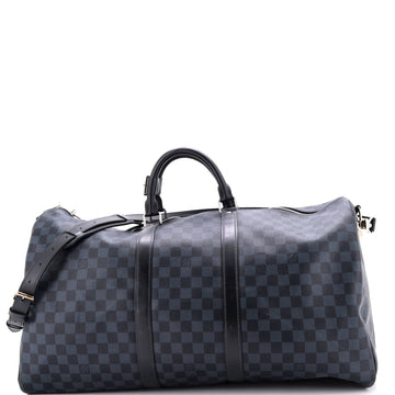 Louis Vuitton Keepall Bandouliere Bag Damier Cobalt 55