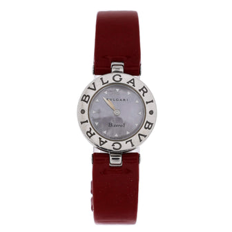 Bvlgari B.Zero1 Quartz Watch Stainless Steel and Patent with Mother of Pearl 22