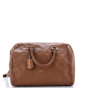 Louis Vuitton Speedy Bandouliere Bag Monogram Empreinte Leather 30