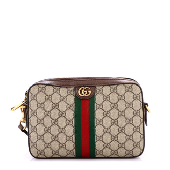 Gucci Ophidia Zip Wristlet Shoulder Bag GG Coated Canvas Small