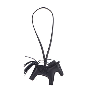 Hermes So Black GriGri Rodeo Touch Bag Charm Leather with Alligator PM