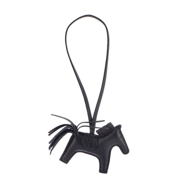 Hermes So Black GriGri Rodeo Touch Bag Charm Leather with Alligator PM