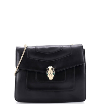 Bvlgari Serpenti Forever Square Shoulder Bag Leather Medium
