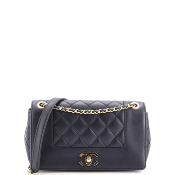 Chanel Mademoiselle Vintage Flap Bag Quilted Sheepskin Small
