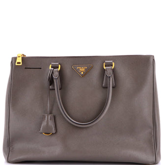 Prada Double Zip Lux Tote Saffiano Leather Large