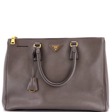 Prada Double Zip Lux Tote Saffiano Leather Large