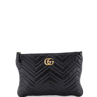 Gucci GG Marmont Clutch Matelasse Leather Small