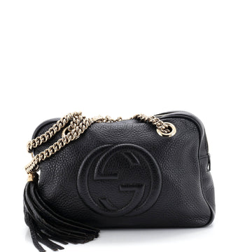 Gucci Soho Chain Zip Shoulder Bag Leather Small