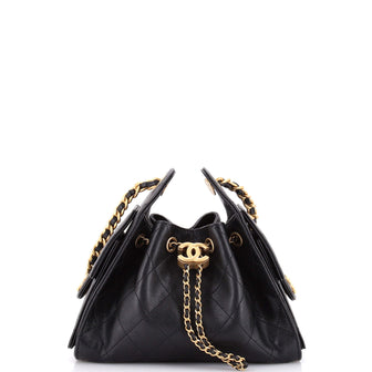 Chanel 25 Hobo Bag Quilted Caviar Mini