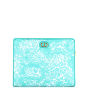 Christian Dior 30 Montaigne Zip Pouch Jacquard Canvas Medium