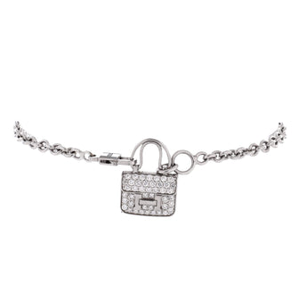 Hermes Amulettes Constance Bracelet 18K White Gold with Diamonds