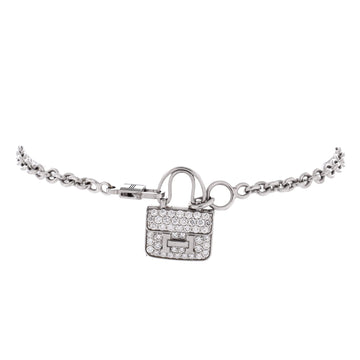Hermes Amulettes Constance Bracelet 18K White Gold with Diamonds