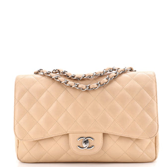 Chanel Classic Single Flap Bag Quilted Caviar Jumbo