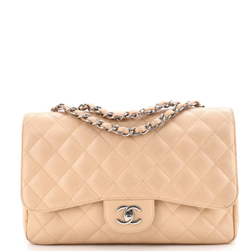 Chanel Classic Single Flap Bag Quilted Caviar Jumbo