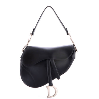 Christian Dior Saddle Handbag Leather Medium
