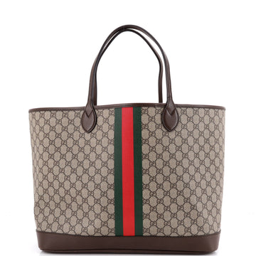 Gucci Ophidia Open Shopping Tote GG Coated Canvas Large