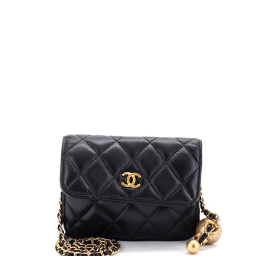 Chanel Pearl Crush Flap Clutch with Chain Quilted Lambskin Mini