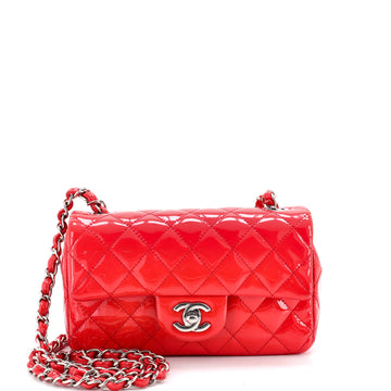 Chanel Classic Single Flap Bag Quilted Patent Mini