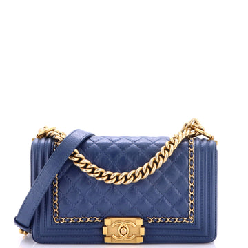 Chanel Jacket Boy Flap Bag Quilted Aged Calfskin Old Medium