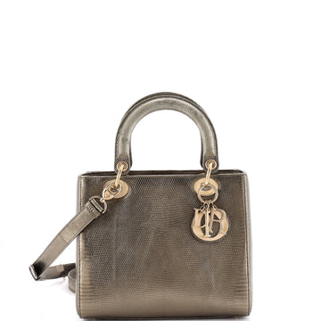 Christian Dior Lady Dior Bag Lizard Medium