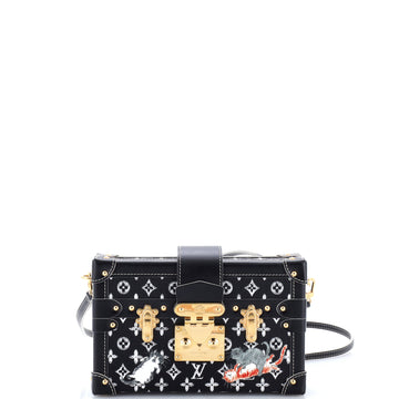 Louis Vuitton Petite Malle Handbag Limited Edition Grace Coddington Catogram Canvas