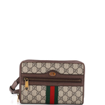 Gucci Ophidia Double Zip Crossbody Bag GG Coated Canvas Small