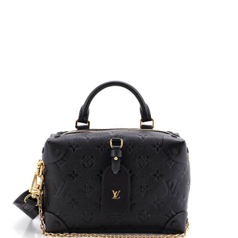 Louis Vuitton Petite Malle Souple Handbag Monogram Empreinte Leather