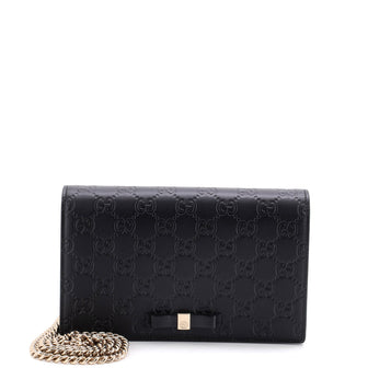 Gucci Signature Wallet on Chain Guccissima Leather
