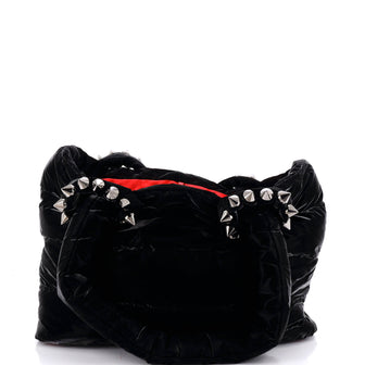 Christian Louboutin Cabamoon Tote Quilted Glossy Nylon Large