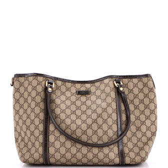 Gucci Joy Tote GG Coated Canvas with Leather Medium