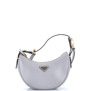 Prada Arque Half Moon Hobo Leather Small