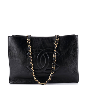 Chanel Timeless CC Chain Shopping Tote Shiny Aged Calfskin Large