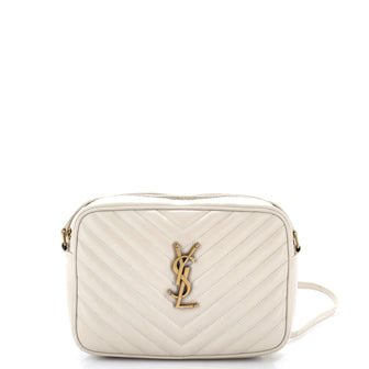 Saint Laurent Lou Camera Bag Matelasse Chevron Patent Small