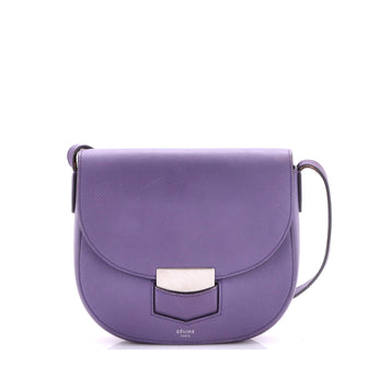 Celine Trotteur Crossbody Bag Grainy Leather Small