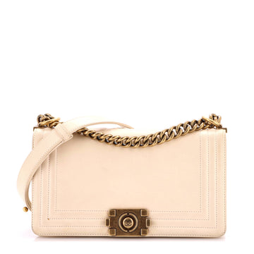 Chanel Reverso Boy Flap Bag Glazed Calfskin Old Medium