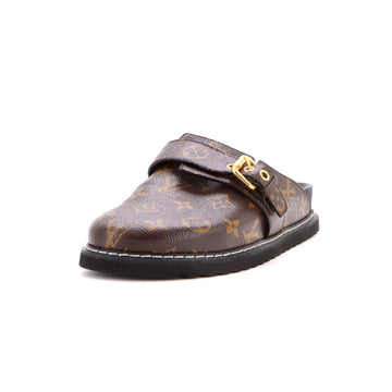 Louis Vuitton Cosy Flat Clog Mules Monogram Canvas and Leather