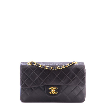 Chanel Vintage Classic Double Flap Bag Quilted Lambskin Small