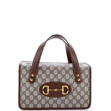Gucci Horsebit 1955 Boston Bag GG Coated Canvas Small
