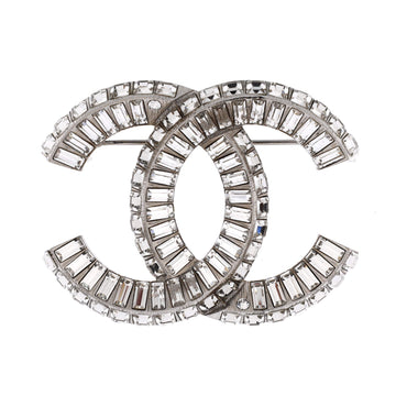 Chanel CC Baguette Brooch Metal with Crystals